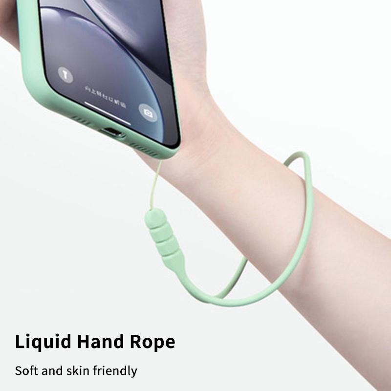 Håndleddshengende Silikon Lang Telefonreim Stropp Mobiltelefonkjede Lanyard For Iphone For Android Nøkkelringer Veskedekorasjon