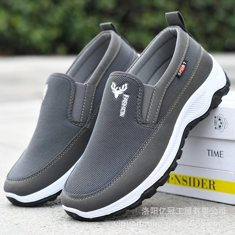 Mountaineering sole canvas shoes spring and autumn single shoes non-slip and wear-resistant one-pedal dad shoes soft sole one canvas shoes