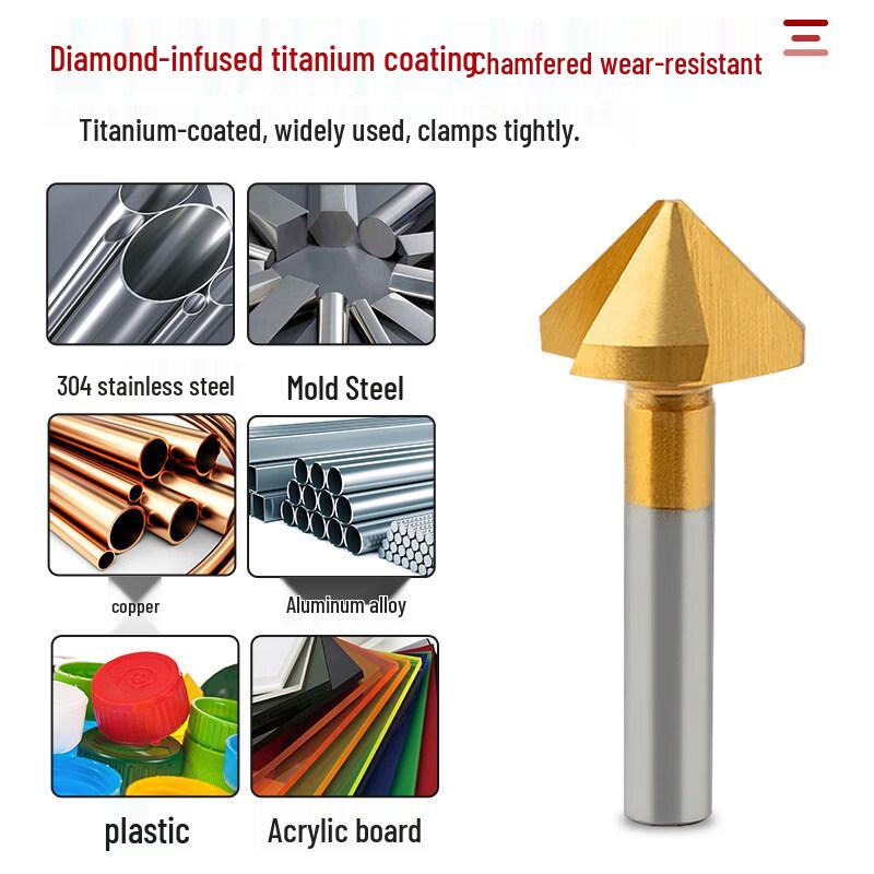 Coated Cobalt Single-Edge Chamfering Drill Bit