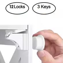 A89X Magnetic Cabinet Locks for Child Safety - Essential Baby Proofing Drawer Locks for Parents