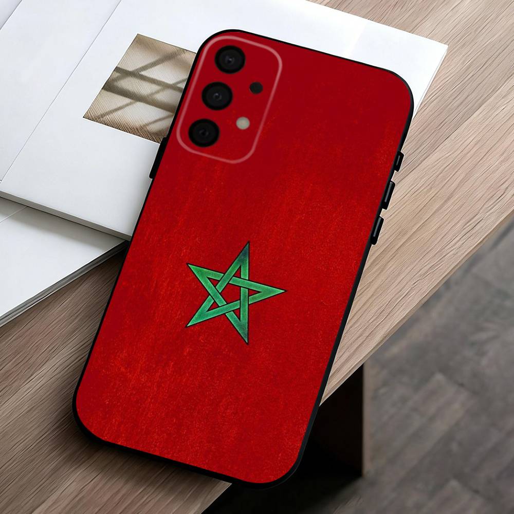 M-Morocco F-Flag Phone Case For Samsung Galaxy A73,A72,A71,A70,A53,A52,A51,Others Soft Black Shell