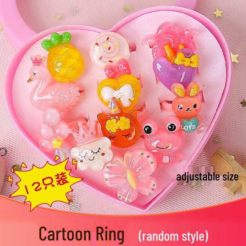 Princess Elsa Frozen Gem Ring for Girls - Cute Diamond Play Accessory