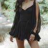 Spring Women's Solid Color Slim Fit Backless Long Sleeve Short Dress