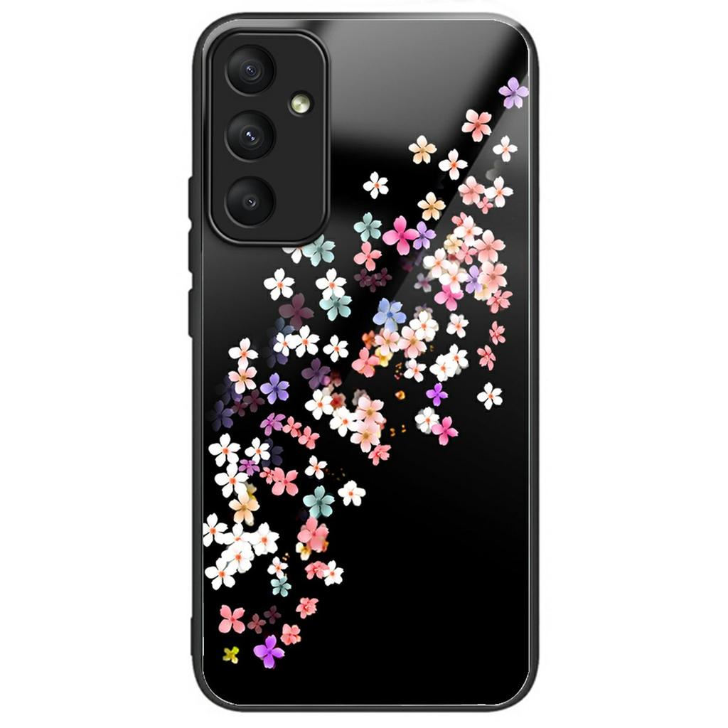 For Samsung Galaxy S24 FE Case Pattern Printing Tempered Glass TPU Drop-Proof Phone Cover