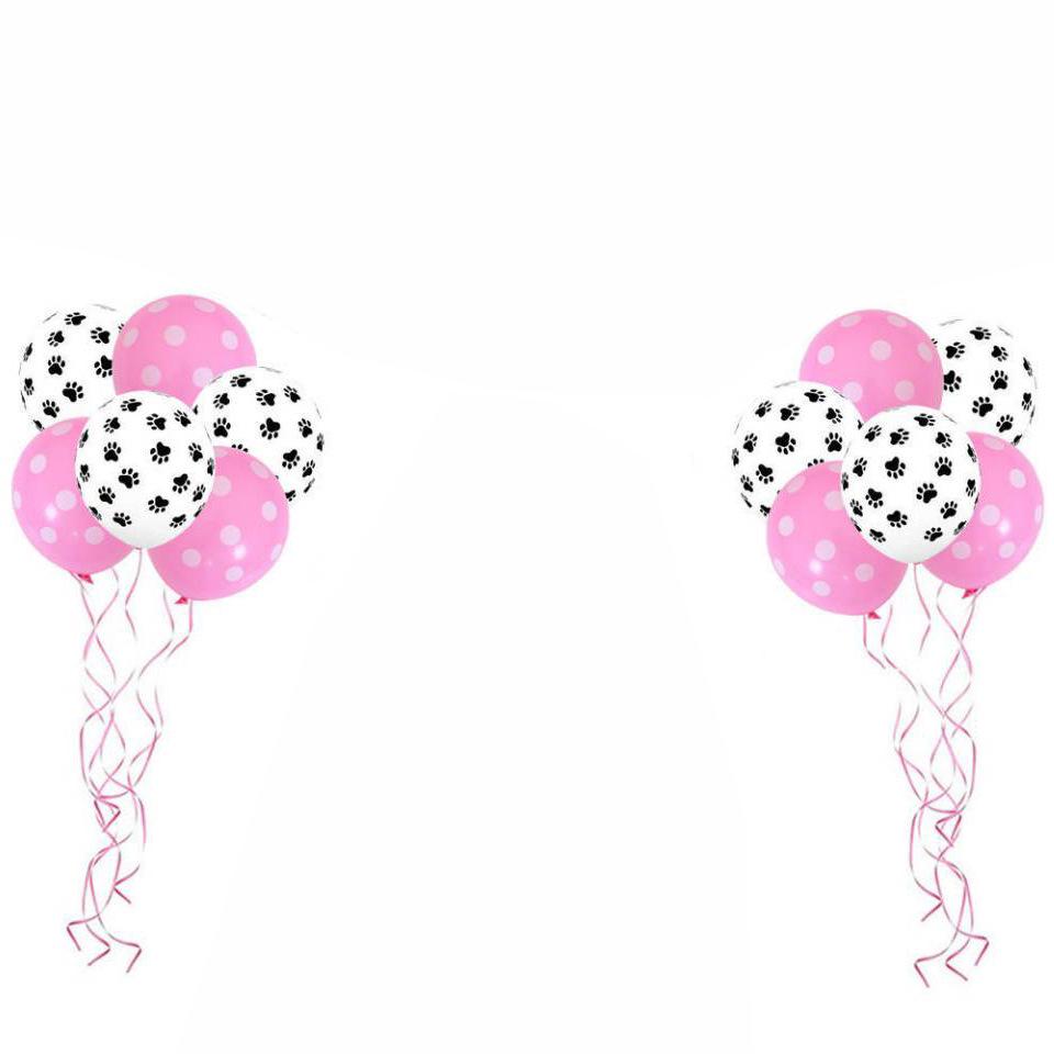 Pet Birthday Party Decoration Set: Dog and Cat Balloons, Hat, Props, Banner, and Pull Flag
