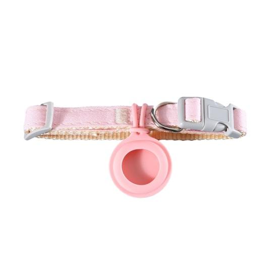 Cat Collar Adjustable Quick Release Wear Resistant Pet Neck Strap Safety Band Tracker Protective Case for AirTag