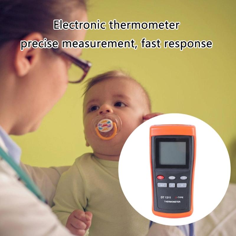 Hochpräzise Thermoelement-Thermometer vom Typ K, batteriebetriebene Kontakttemperatursensoren für industrielle Labore