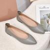 Spring and Summer Single Shoes Soft Leather Pointed Shoes Flat Versatile Light and Comfortable Women's Shoes