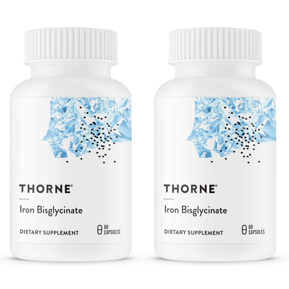 Thorne Research Iron Bisglycinate Capsules 60 Tablets 2 pcs