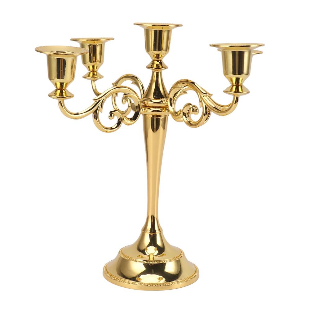5 Arm Five Arm Iron Candlestick Holder Iron Retro Iron Tabletop Candelabra Dining Table Layout