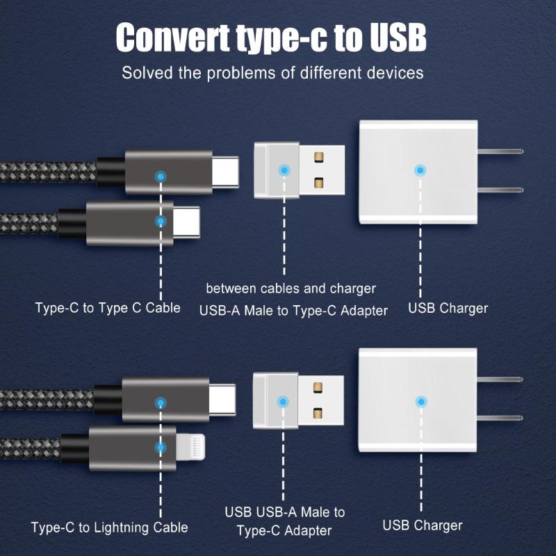 Type C To USB Converter USB C Female To USB2.0 Male Adapter For Convenient On Travel Device Access and Charging