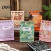 Spiral Bound Calendar 2026-2027 Mini Desk Calendar, 18 Months July 2026 To Dec 2027 Small Desktop Flip Floral Theme Standing with Twin-Wire Binding