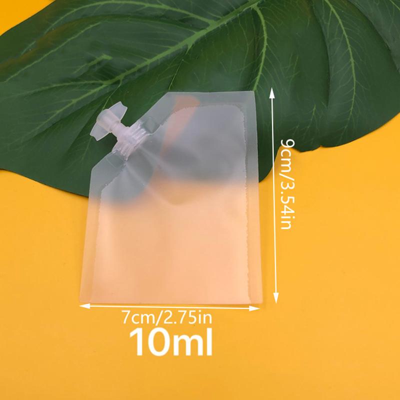 

10 шт. многоразовых упаковочных пакетов для путешествий, лосьонов, косметики, шампуней, гелей для душа, переносных сумок, флаконов для косметических жидкостей 10ML