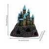 Fish Tank Ornament Decorative Underwater Castle with Towers Textured