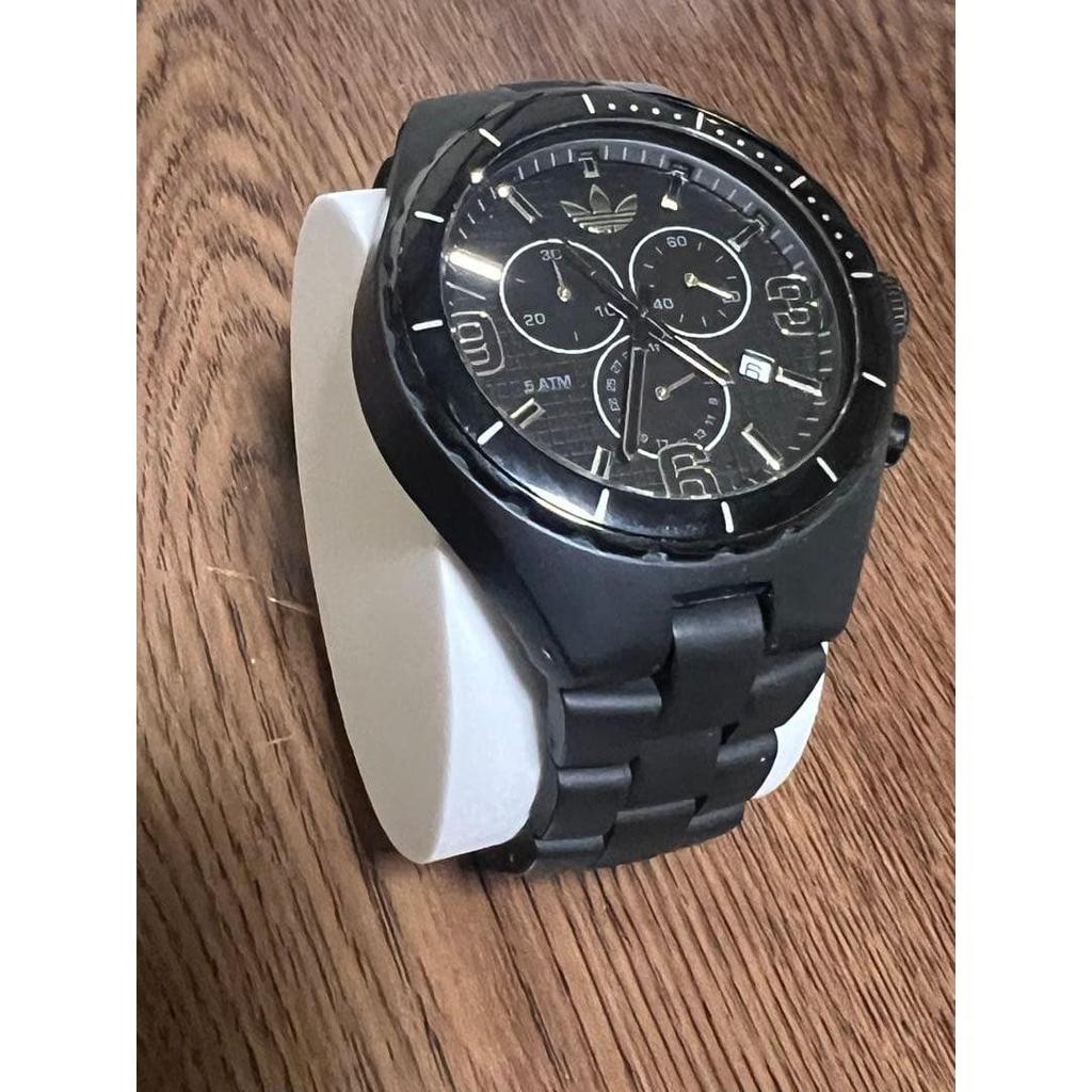Used adidas black chronograph watch