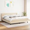 3130054 vidaXL Divan Bed with Mattress Cream 180x200 Cm Fabric