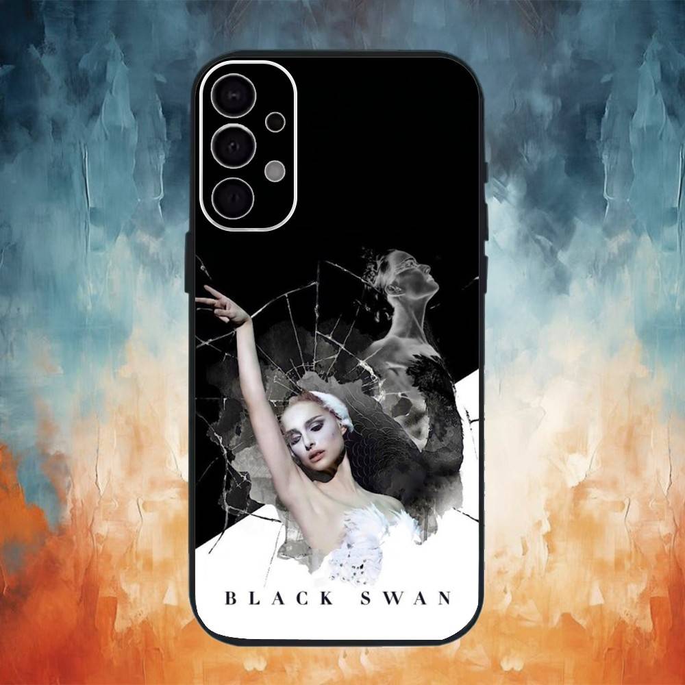 Movie B-Black S-Swan Classic Phone Case For Samsung S26,25,24,23,22,30,21,10,9,Ultra,Plus,Lite Black Soft Case Samsung S20ULTRA5G