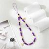 Cute Acrylic Wristband Mobile Phone Strap Five-Pointed Star Keychain Phone Bead Charm Straps Beaded Lanyard Decorative