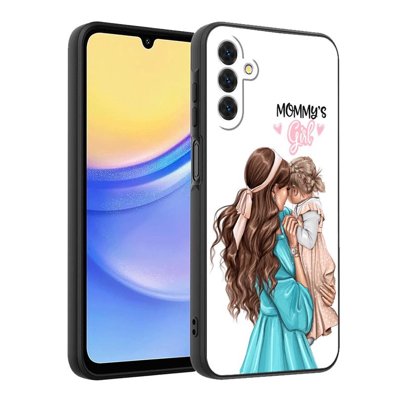 Mom Baby Girls Theme Soft Phone Case for Samsung A17 A37 A57 A16 A26 A36 A56 A15 A25 A35 A55 A14 A24 A34 A54 A13 A23 A33 A53 A52
