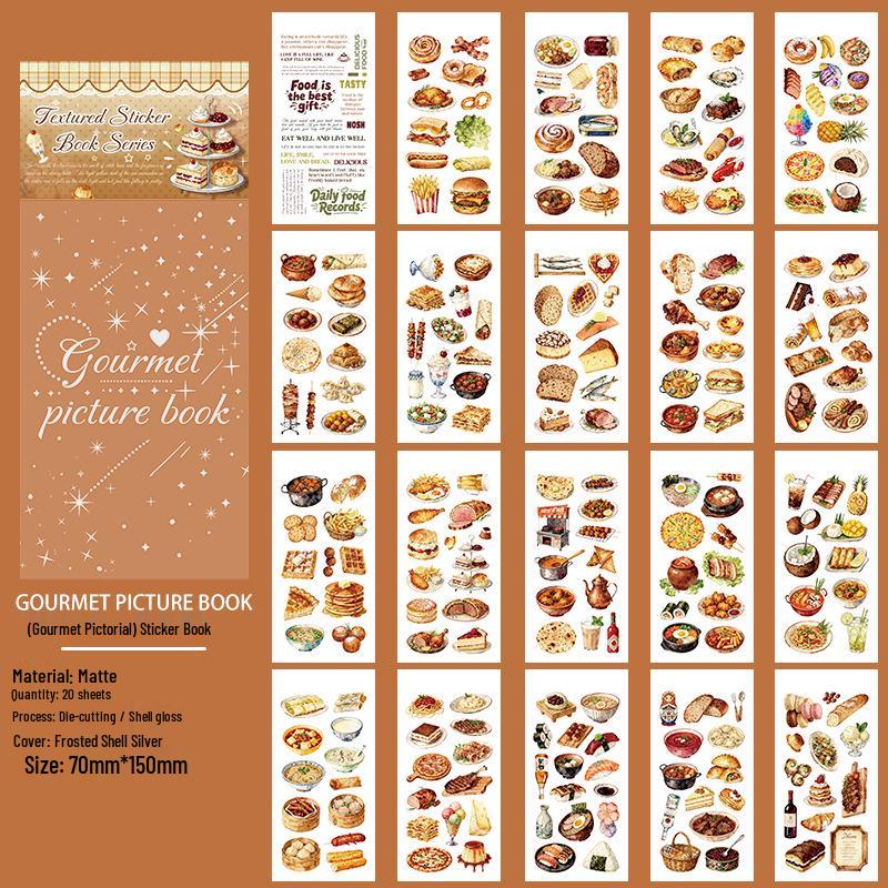 Cross-Border Cuisine: Simple Ins DIY Coffee PET Sticker Book for Scrapbooking