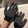 Full Finger Anti-Slip Gloves, Thin Gloves | Black with White Dots, Lightweight And Durable Gardening Gloves