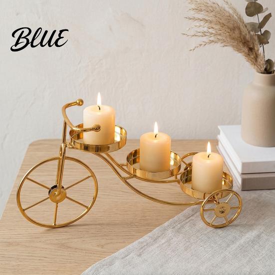Outdoor Candle Holder Bicycle Shape Holder Nordic Style Candlestick Metal Durable Candlestick for Scented Candles Tealights Romantic Home