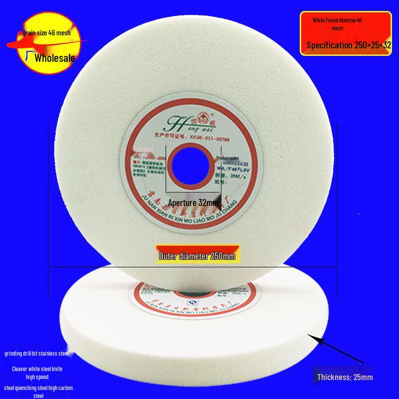 Multi-Material Grinding Wheel: White Corundum, Brown Corundum, Green Silicon Carbide - Perfect for Bench Grinders and Knife Sharpeners
