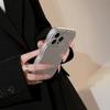Electroplated Silver Apple 17 Phone Case, High-end Feel for iPhone 14, Suitable for 16, 15 Pro Max, Wavy Edge, Solid Color for 12