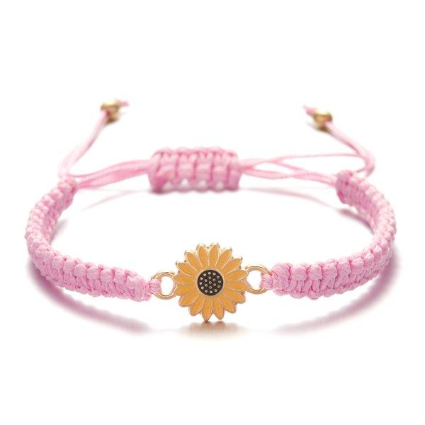 Boho Handmade Cartoon Star Flower Daisy Bracelet for Girl Women Strap Rope Bracelets Friendship Couples Jewelry Gift