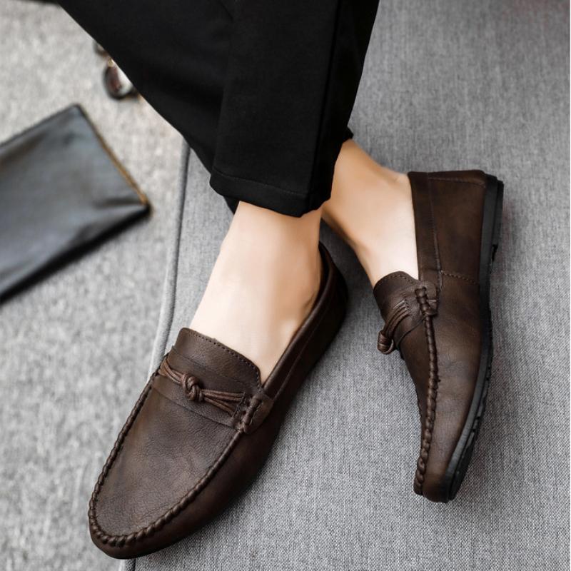 

Soft Spring Men Loafers Slip on Classic Men Moccasins Leather Casual Shoes for Men Flats Footwear Botas Para Hombre Zapatillas 39