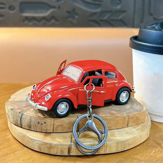 Přívěsek na klíče s otvírákem dveří auta na zpětný chod, kreslený design, dvojitý kroužek, přívěsek na školní tašku