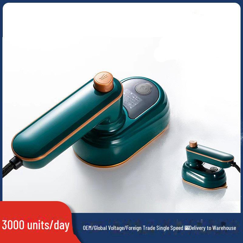 

«Компактный складной ручной утюг»: Мини-переносной электрический утюг для влажной и сухой уборки для домашнего использования US standard (110V) темно-зеленого