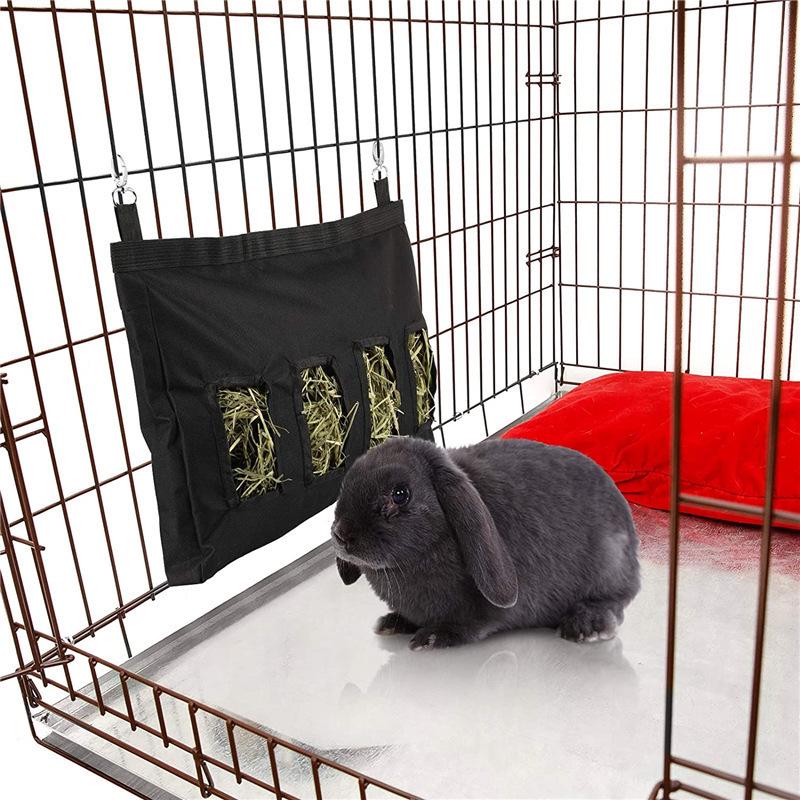 Pet Hay Bag for Rabbit, Guinea Pig, Chinchilla - Hanging Feeder Bag