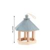 Outdoor Wooden Birds House Shaped Feeder Food Container with Hang Rope for Garden Park
