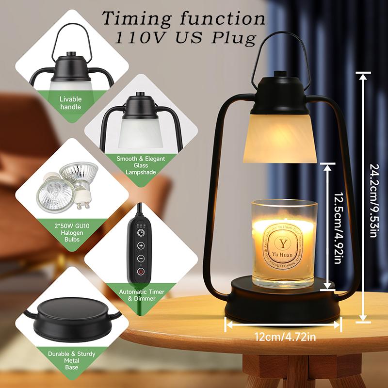 Gift Candle Warmer Table Lamp Aromatherapy Candlestick Lamp Bedroom Bedside Desk Lamp Study Office Home Retro Melting Wax Lamp