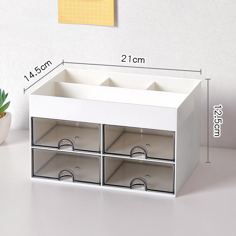 

Ins Storage Box Pen Holder Organizer Desktop Multifunction Large Capacity Desk Student Storage Rack Stationery Drawer Organiser белый