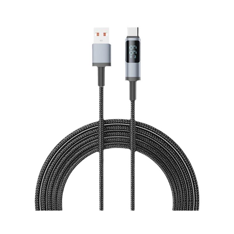 100W Fast Charging Digital Display USB-C Cable for Apple and 66W Flash Charge