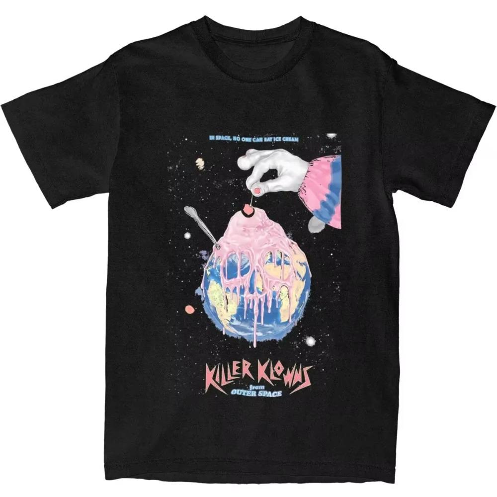 Summer Killer Klowns From Outer Space Skull Sundae T Shirts  Men Women  Funny Ice Cream T-shirt Short Sleeve Tops
