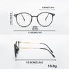 2PCS Women's Plastic Full Frame Retro Large Frame Decorative Flat Sunglasses Suitable for Daily Commuting