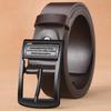 Men's Soft Leather Belt with Alloy Japanese Antique Buckle, Copper Pin