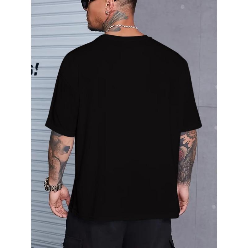 Europäische Größen Herren T-Shirt mit einem Trendigen Lässigen Aufdruck für Die Gym Crew Rundhals Lässig Bequem Vintage Passform Für Männer