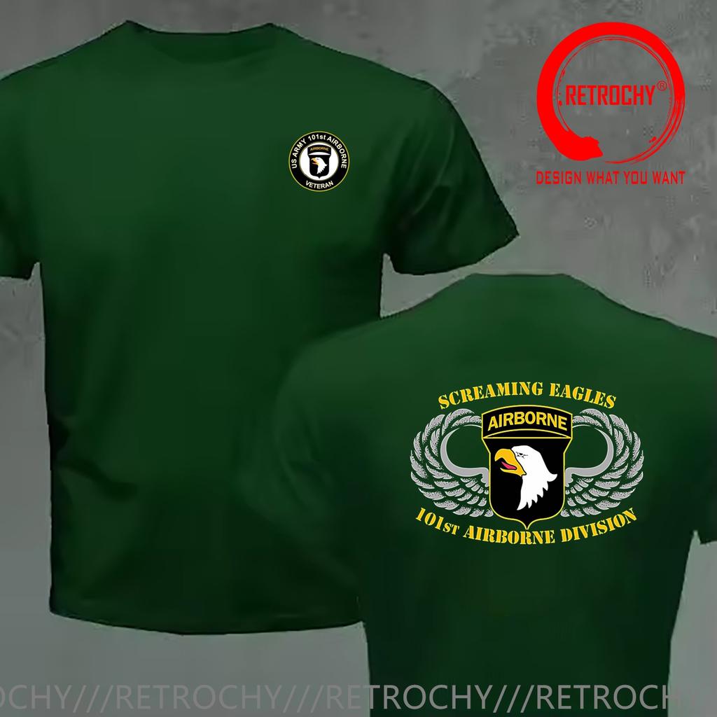 Design Divertente Us Army 101st Airborne Aquila Maglietta Unisex Moda Trendy Abbigliamento Casual Top alla Moda T-shirt Maglietta da Tempo Libero Unisex