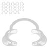 20pcs Disposable Lip Cheek Retractor Transparent CShape Teeth Whitening Mouth Opener(L )