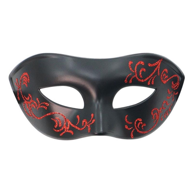 Venezianischer Stil Handbemalte Halbmaske für Kostümpartys Leichter, langlebiger Kunststoff Bequeme Passform Wiederverwendbares Rollenspiel-Accessoire