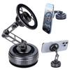 Car Phone Holder With Vacuum Magnetic Suction Cup Foldable Adjustable Arm Phone Stand 360° Rotatable Navigation GPS For Bathroom