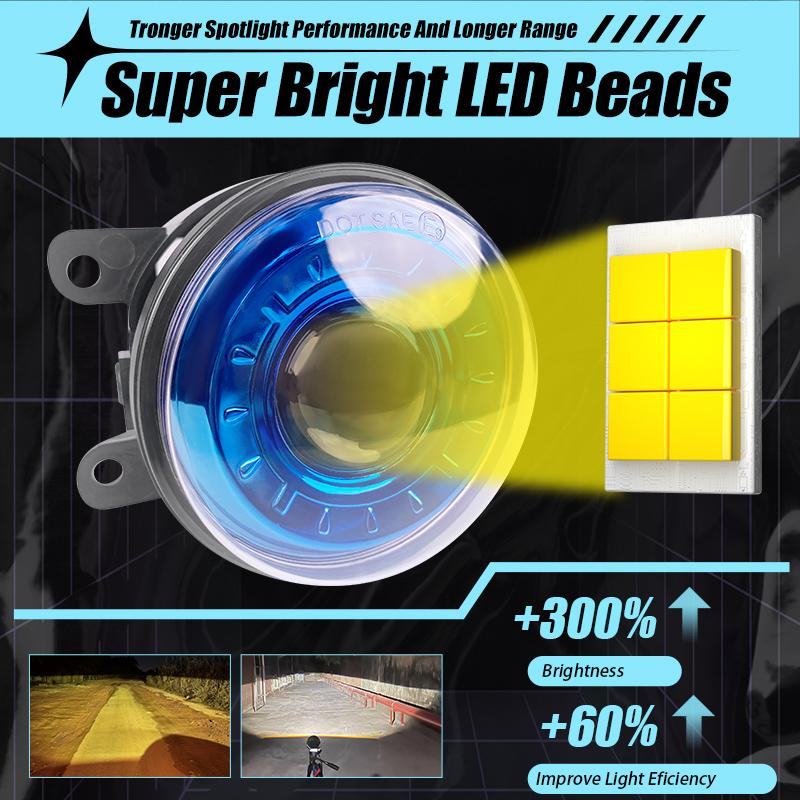 Proiectoare LED cu Angel Eye, Lumini de ceață, Lumini LED DRL pentru zi, Alb, Chihlimbar pentru Honda Nissan 33900-T0A-A01 H451SAJ100