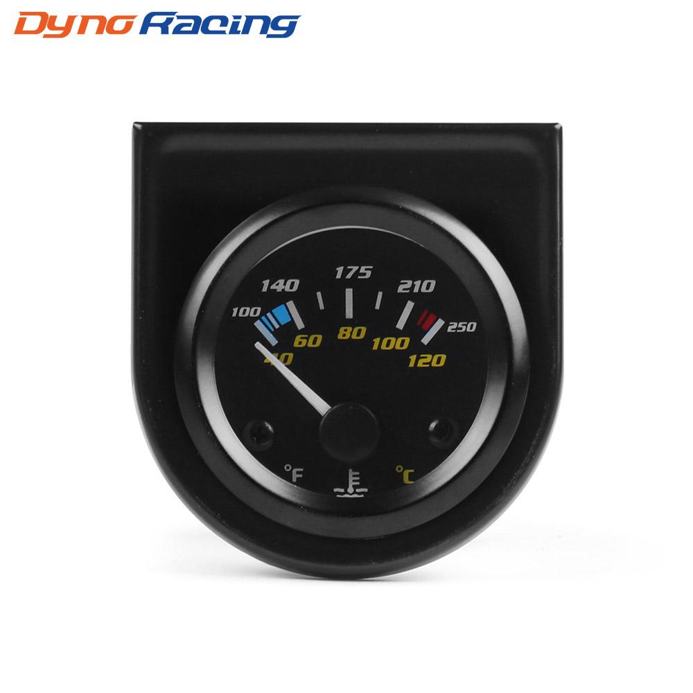 2'' 52MM White Led Water Temperature Gauge 40-120 Celsius/100-250 Fahrenheit With Water Temp Joint Pipe Sensor Adapter 1/8NPT