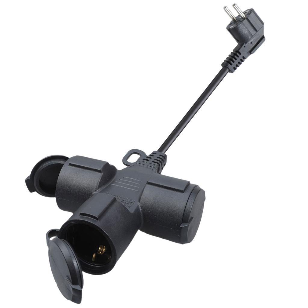 3 Outlet Outdoor Extension Cable IP44 Protective Flexible Rubber High Conductivity Cores 3500W Capacity Indoor Outdoor
