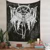 Psychedelic Black Skeleton Tapestry Gothic Wall Rug Wall Hanging Blanket  Home Decoration