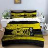 3D Print Black Yellow Beitar J-Jerusalem Duvet Cover Pillowcase Football Bedding Set 3piece set Adults Bedroom Duvetcover Sets
